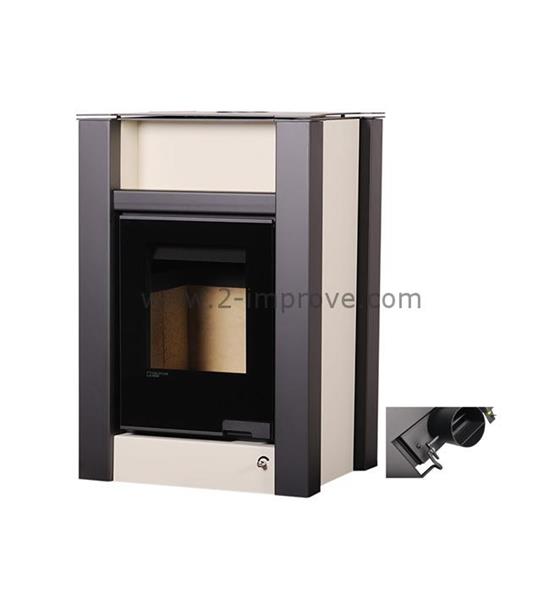 Grote foto aquaflame vario lend cv houtkachel gebroken wit handmatige bediening huis en inrichting kachels en openhaarden