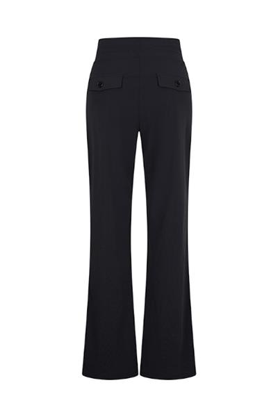 Grote foto travel pantalon uni black 2136 kleding dames broeken en pantalons