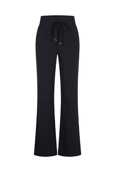 Grote foto travel pantalon uni black 2136 kleding dames broeken en pantalons