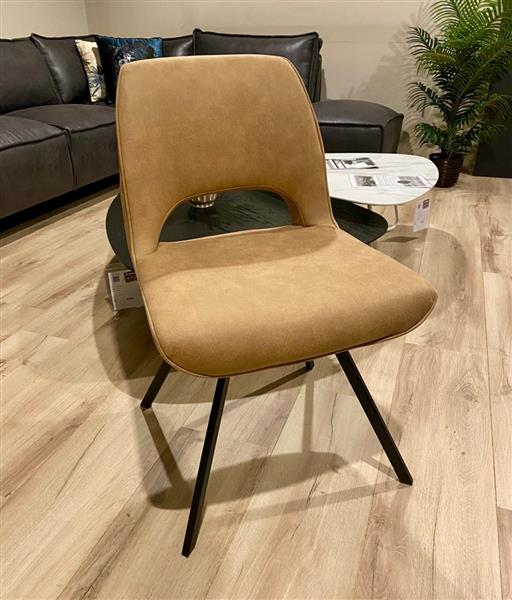 Grote foto 4 eetkamerstoelen microvezel stof cognac huis en inrichting stoelen