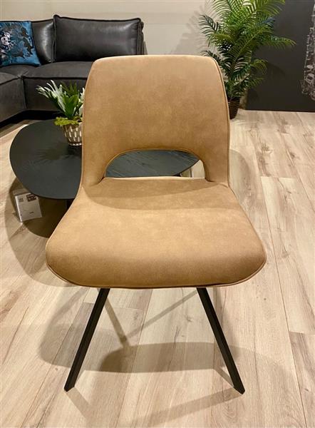 Grote foto 4 eetkamerstoelen microvezel stof cognac huis en inrichting stoelen