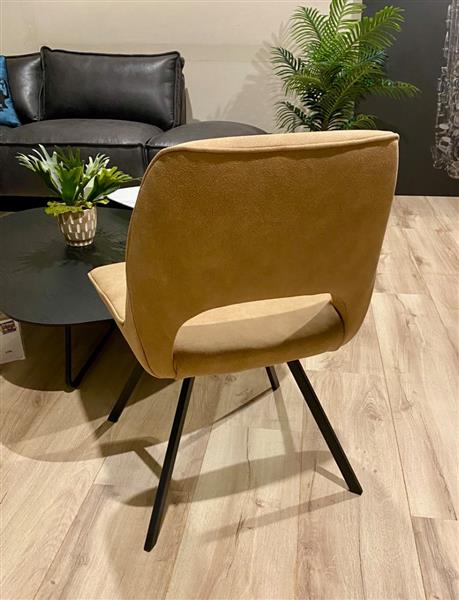 Grote foto 4 eetkamerstoelen microvezel stof cognac huis en inrichting stoelen