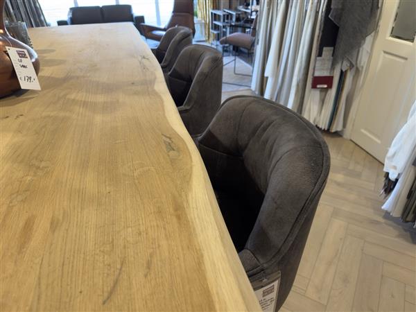 Grote foto sale bartafel eiken 240cm 6 barkrukken compleet huis en inrichting eettafels