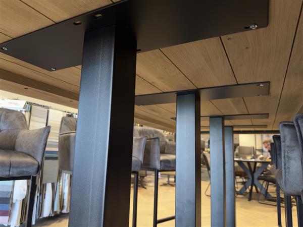 Grote foto sale bartafel eiken 240cm 6 barkrukken compleet huis en inrichting eettafels