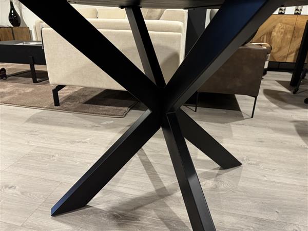 Grote foto sale mango eettafel zwart rond 110 huis en inrichting eettafels