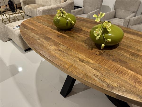 Grote foto sale mango eettafel ovaal 220x110cm huis en inrichting eettafels
