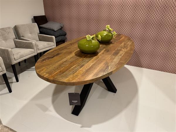 Grote foto sale mango eettafel ovaal 220x110cm huis en inrichting eettafels
