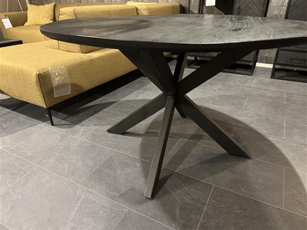 Grote foto sale mango eettafel zwart rond 130 huis en inrichting eettafels