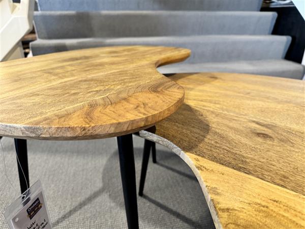 Grote foto sale salontafel set verona smooth naturel mango huis en inrichting eettafels
