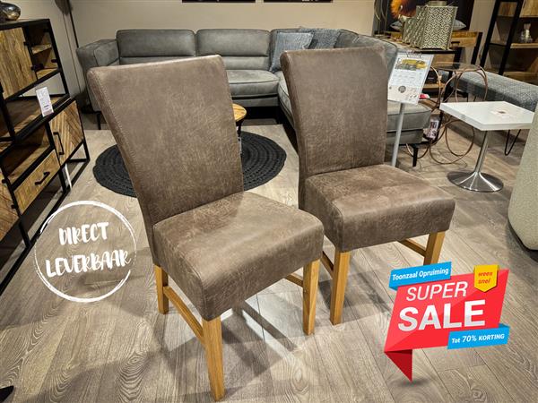 Grote foto sale set van 2 eetkamerstoelen joy natural oak huis en inrichting stoelen