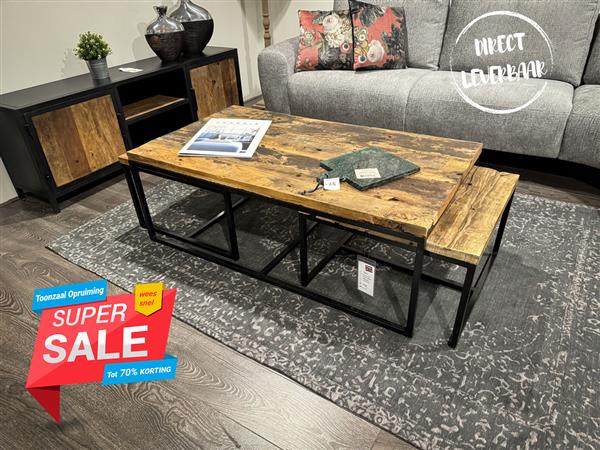 Grote foto sale salontafelset hsm truck wood huis en inrichting eettafels