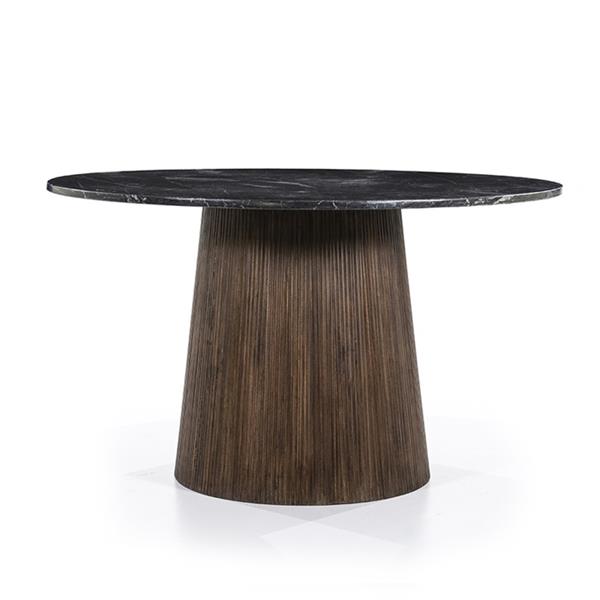 Grote foto sale eettafel rond marmer eleonora maxim met draaibare eetfauteuils huis en inrichting stoelen