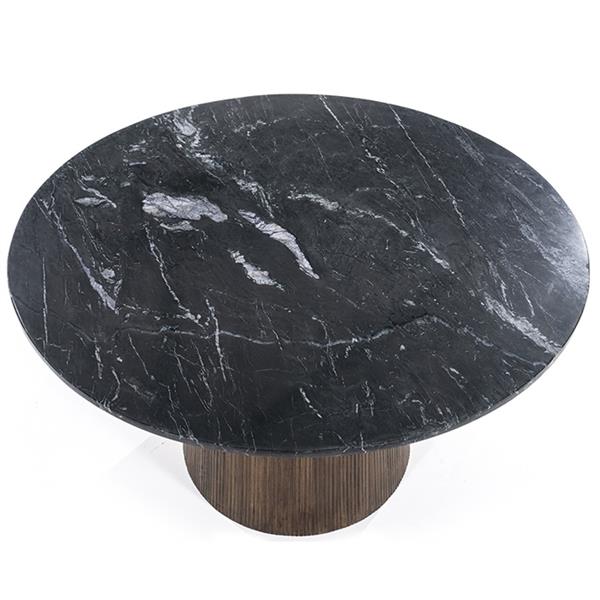 Grote foto sale eettafel rond marmer eleonora maxim met draaibare eetfauteuils huis en inrichting stoelen