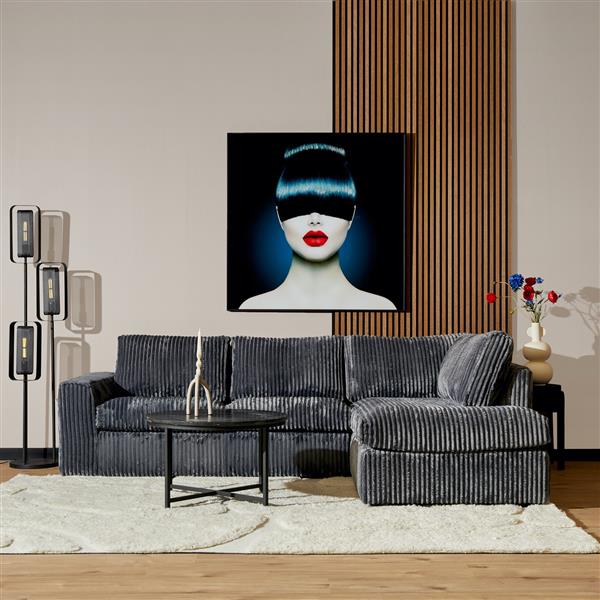 Grote foto mysofa hoekbank teddy antraciet 2 5 zits divan rechts huis en inrichting bankstellen