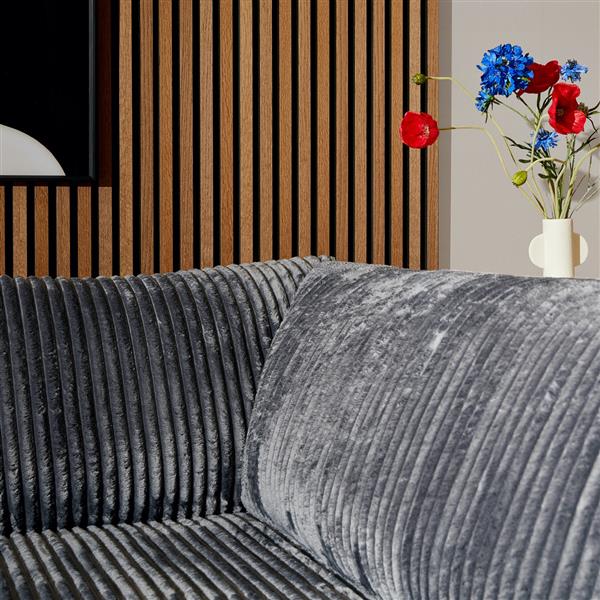 Grote foto mysofa hoekbank teddy antraciet 2 5 zits divan rechts huis en inrichting bankstellen