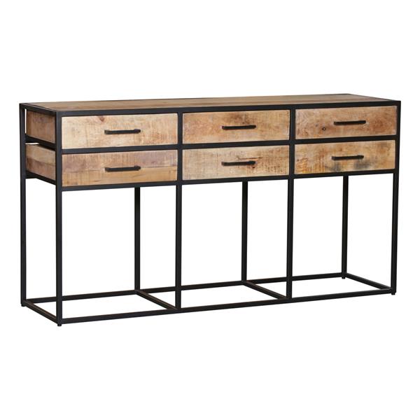 Grote foto dressoir denver 160 cm mangohout en metaal huis en inrichting overige
