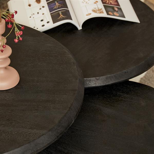 Grote foto salontafel ohio black set van 3 huis en inrichting eettafels