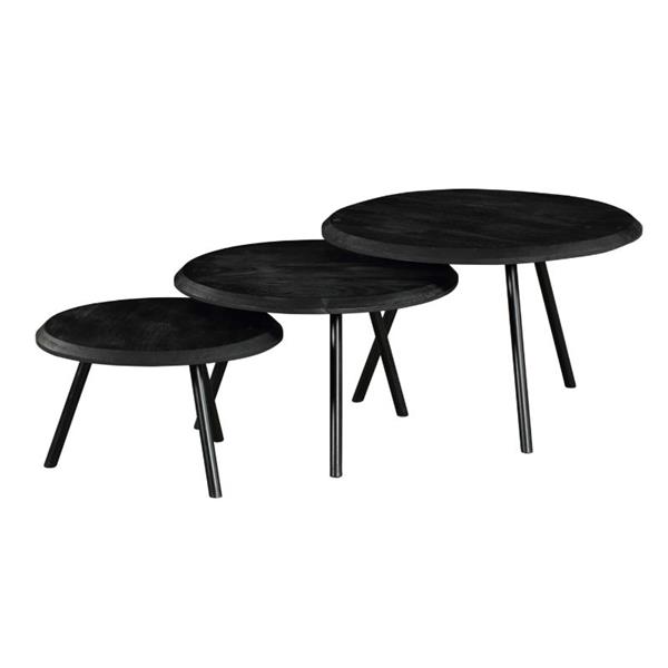Grote foto salontafel ohio black set van 3 huis en inrichting eettafels
