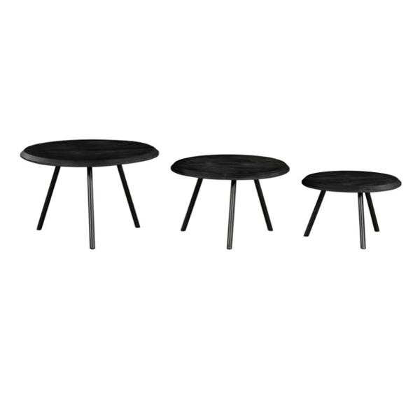 Grote foto salontafel ohio black set van 3 huis en inrichting eettafels
