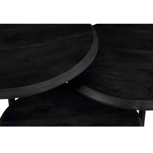 Grote foto salontafel ohio black set van 3 huis en inrichting eettafels