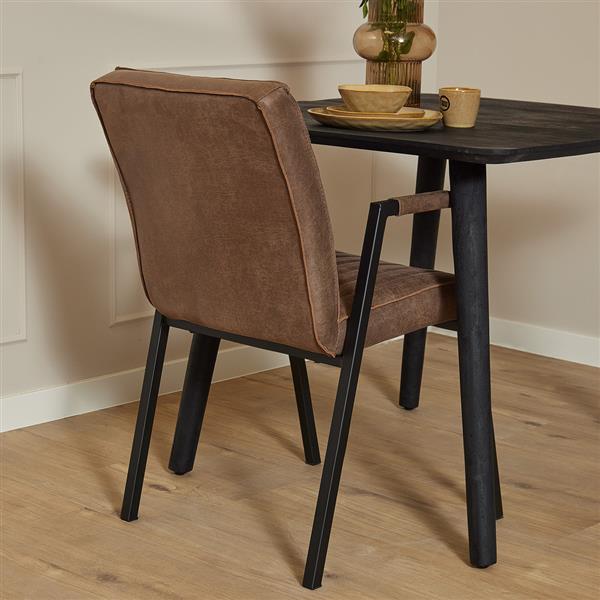 Grote foto eetkamerstoel tivoli met armleuning bull brown huis en inrichting stoelen