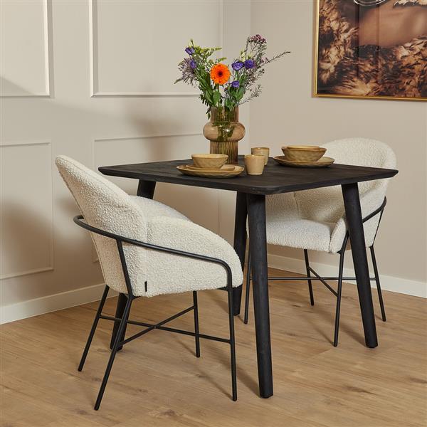 Grote foto eettafel omaha black 90 x 90 cm huis en inrichting eettafels