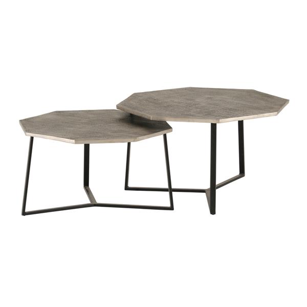 Grote foto ancona salontafel set van 2 silver antique huis en inrichting eettafels