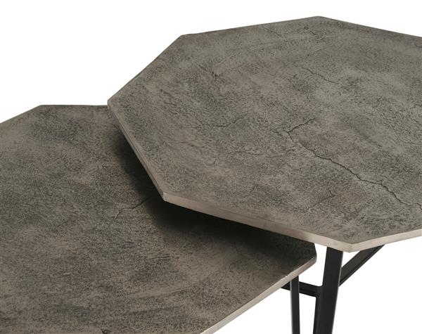 Grote foto ancona salontafel set van 2 silver antique huis en inrichting eettafels