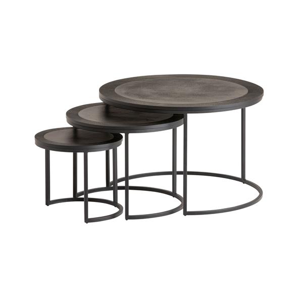 Grote foto siena salontafel set van 3 black huis en inrichting eettafels