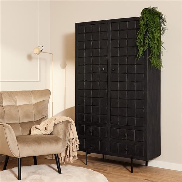 Grote foto kabinet brandy black 2 deuren 4 lades huis en inrichting overige