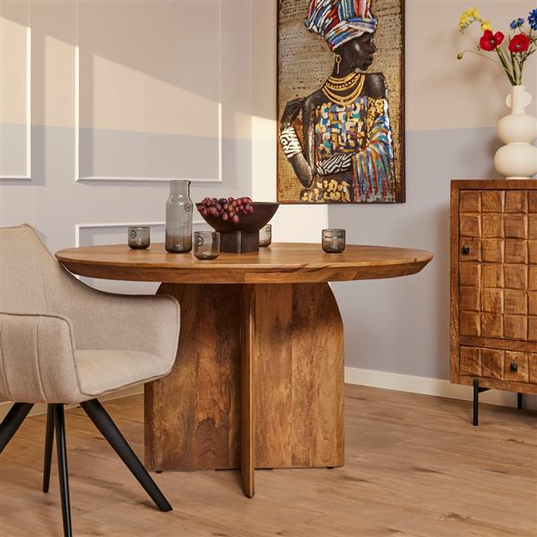 Grote foto eetkamertafel tense 130 cm rond huis en inrichting eettafels