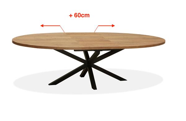 Grote foto uitschuiftafel vaiana maxfurn lamalux huis en inrichting eettafels