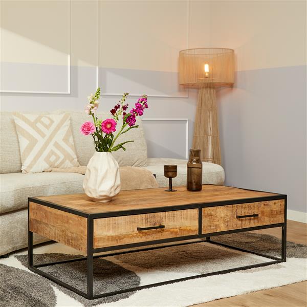 Grote foto starfurn salontafel denver mangohout 130x70 cm huis en inrichting eettafels