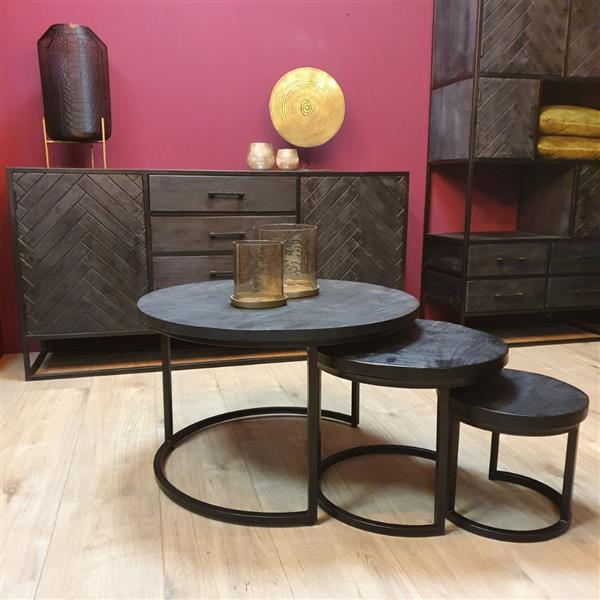 Grote foto starfurn salontafel triole all black set van 3 huis en inrichting eettafels