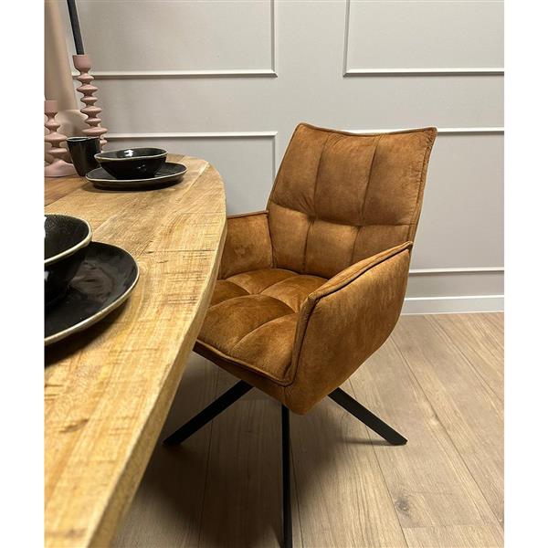 Grote foto eetkamerstoel dani velvet gold huis en inrichting stoelen