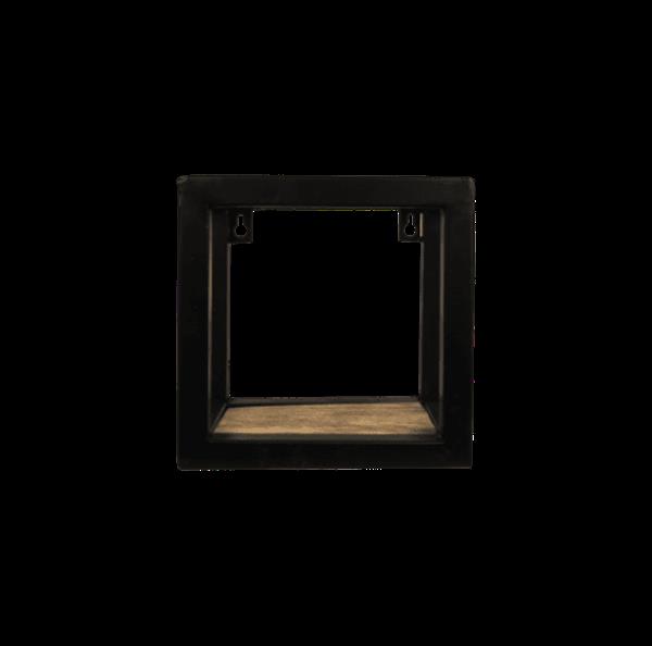 Grote foto wandbox levels 20x20 cm mangohout ijzer huis en inrichting woningdecoratie