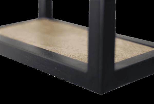 Grote foto wandbox levels 20x20 cm mangohout ijzer huis en inrichting woningdecoratie
