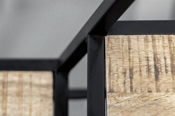 Grote foto decoratierek 80x30x100 naturel zwart mangohout metaal huis en inrichting overige