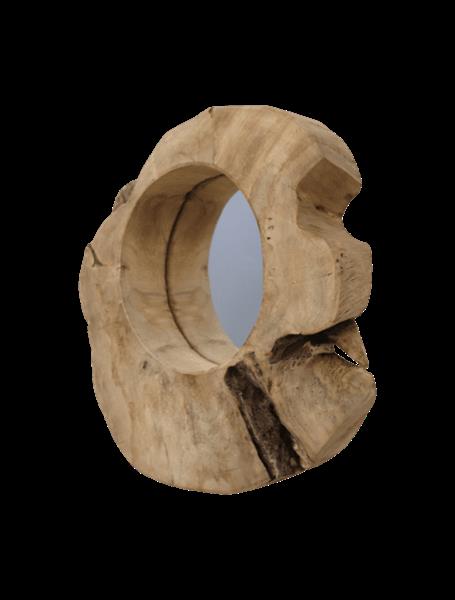 Grote foto wandspiegel kecik 30x30 naturel teak glas huis en inrichting woningdecoratie