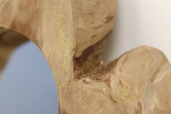 Grote foto wandspiegel kecik 30x30 naturel teak glas huis en inrichting woningdecoratie