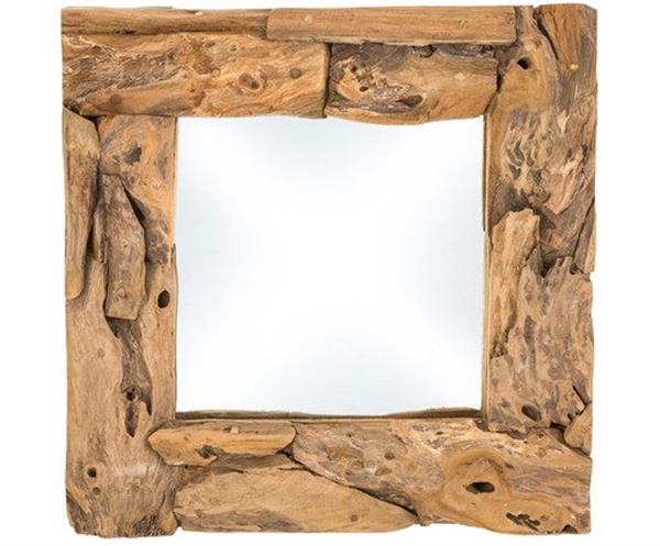 Grote foto wandspiegel 50x50 cm teak wortelhout huis en inrichting woningdecoratie