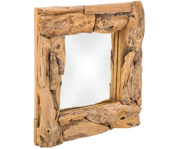 Grote foto wandspiegel 50x50 cm teak wortelhout huis en inrichting woningdecoratie