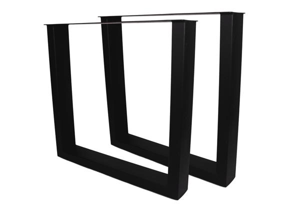 Grote foto tafelpoten u model 72x72 cm gepoedercoat zwart metaal set van 2 huis en inrichting eettafels