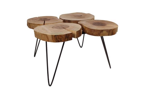 Grote foto salontafel roxy 4 bladen natural oil black huis en inrichting eettafels