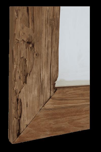 Grote foto wandspiegel rustiek 100x100 cm drijfhout teak huis en inrichting woningdecoratie