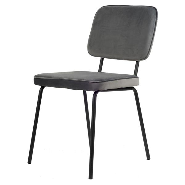 Grote foto joe eetkamerstoel grijs velvet huis en inrichting stoelen