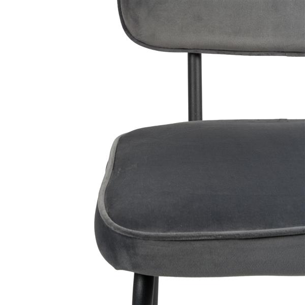 Grote foto joe eetkamerstoel grijs velvet huis en inrichting stoelen