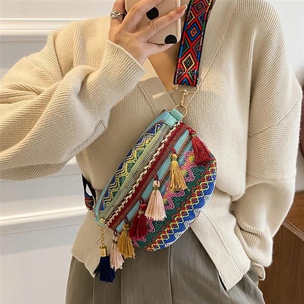 Grote foto fringed tassel waist bag for women fanny pack hip shoulder crossbody handbag sieraden tassen en uiterlijk damestassen