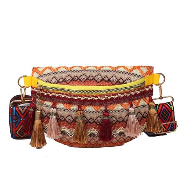 Grote foto fringed tassel waist bag for women fanny pack hip shoulder crossbody handbag sieraden tassen en uiterlijk damestassen