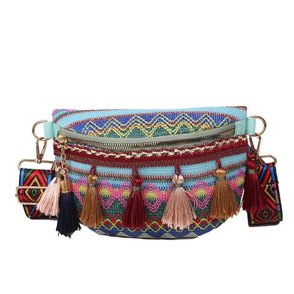 Grote foto fringed tassel waist bag for women fanny pack hip shoulder crossbody handbag sieraden tassen en uiterlijk damestassen